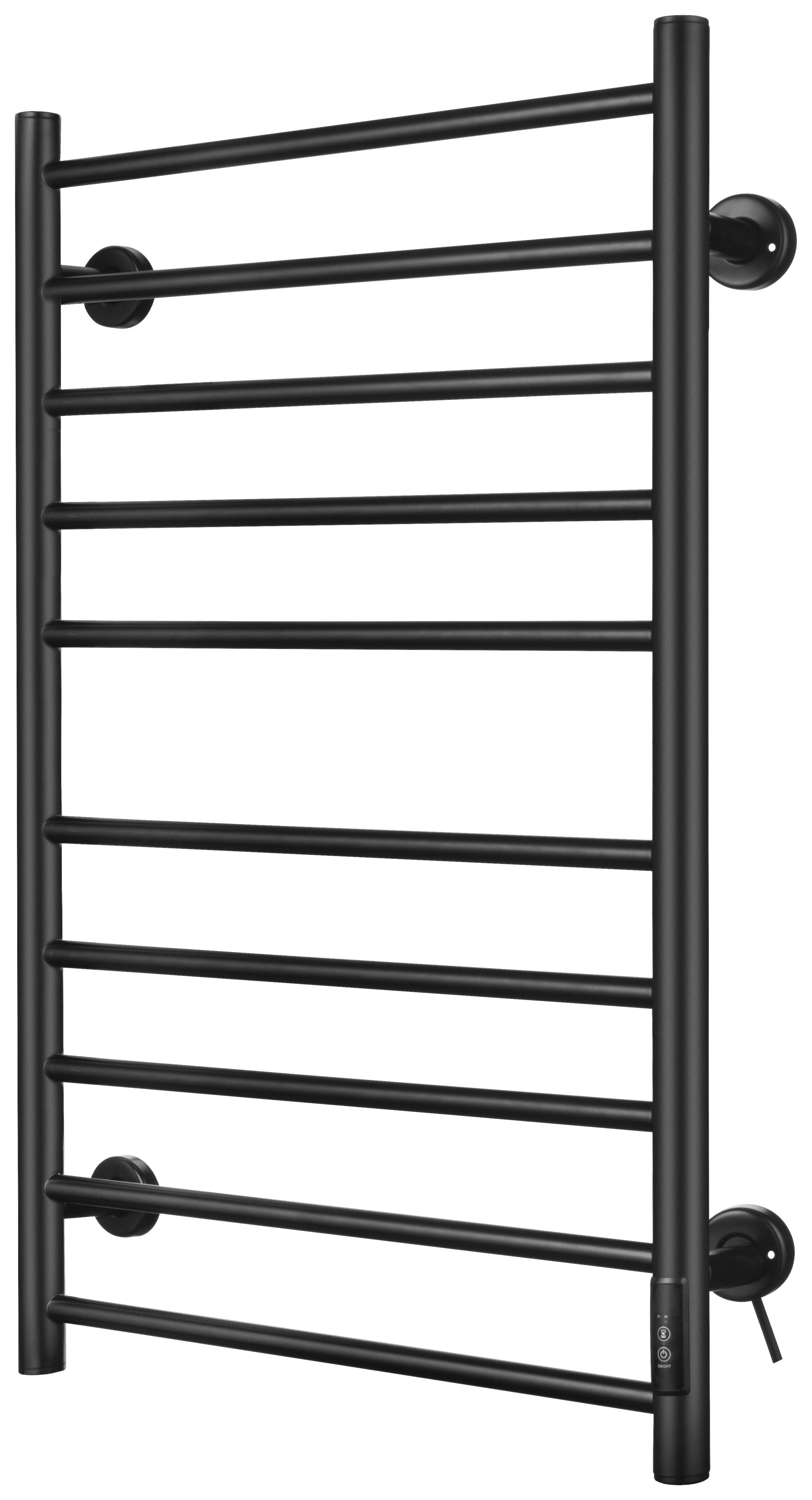 Handtuchtrockner Soho B: 53 cm Schwarz - Schwarz, Basics, Metall (53/87/10,5cm) - Sanotechnik