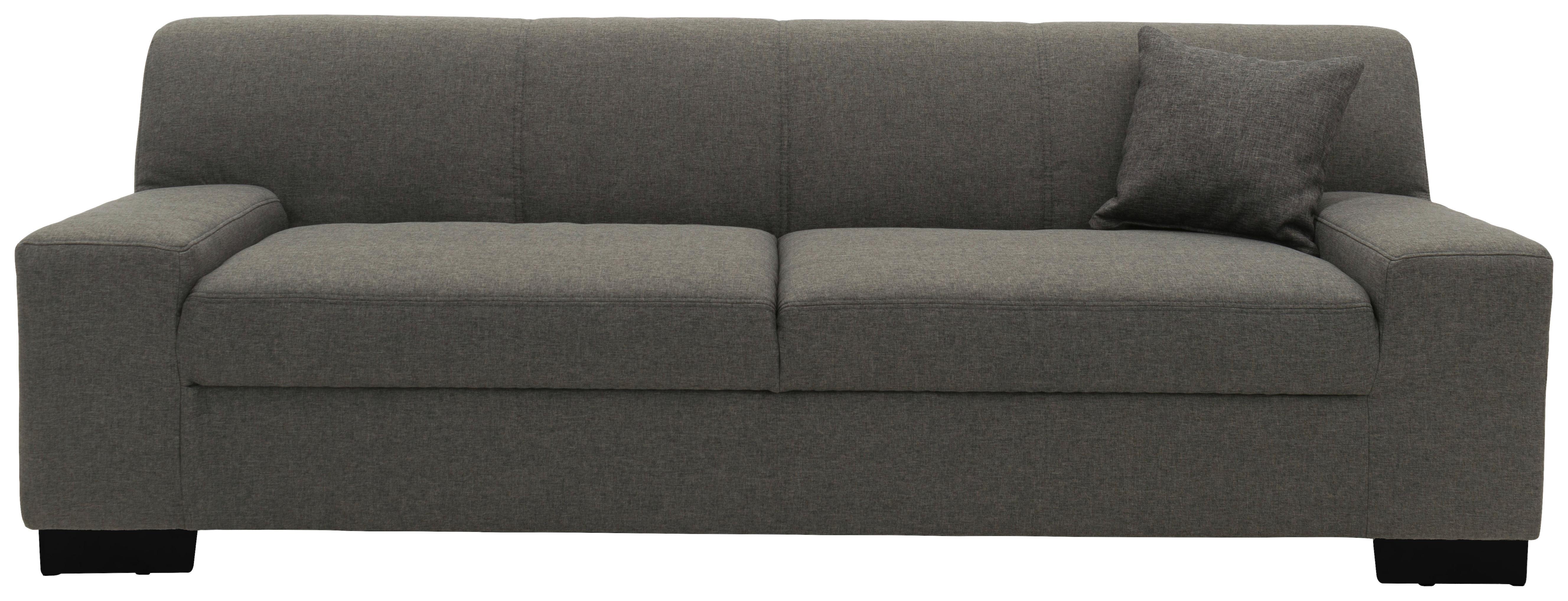 2-Sitzer-Sofa Norma Schwarz/Braun Webstoff - Wengefarben/Schwarz, Design, Textil (194/74/85cm)