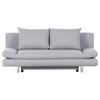 Schlafsofa Sorini, Hellgrau B: 194 Cm - Chromfarben/Hellgrau, Design, Textil (194/73/91cm) - MID.YOU