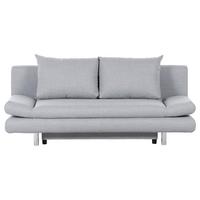 Schlafsofa Sorini, Hellgrau B: 194 Cm - Chromfarben/Hellgrau, Design, Textil (194/73/91cm) - MID.YOU