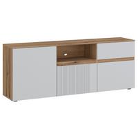 TV-Element Manilla Eichefarben/Grau B: 150 cm - Eichefarben/Grau, Trend, Holzwerkstoff (150/59,5/40cm)