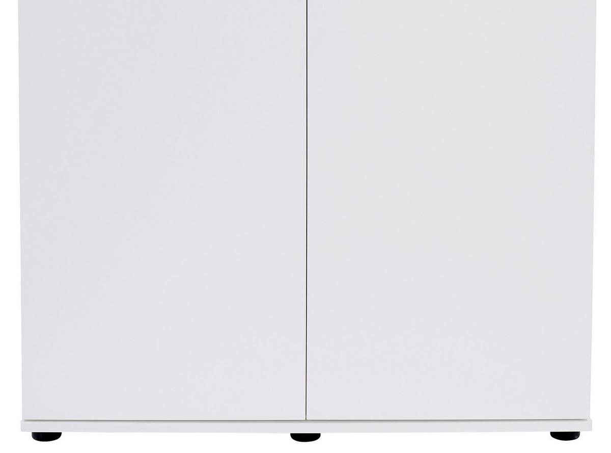 ŠATNÍ SKŘÍŇ STAR - bílá/barvy stříbra, Konvenční, kompozitní dřevo/plast (90/191,1/55cm)