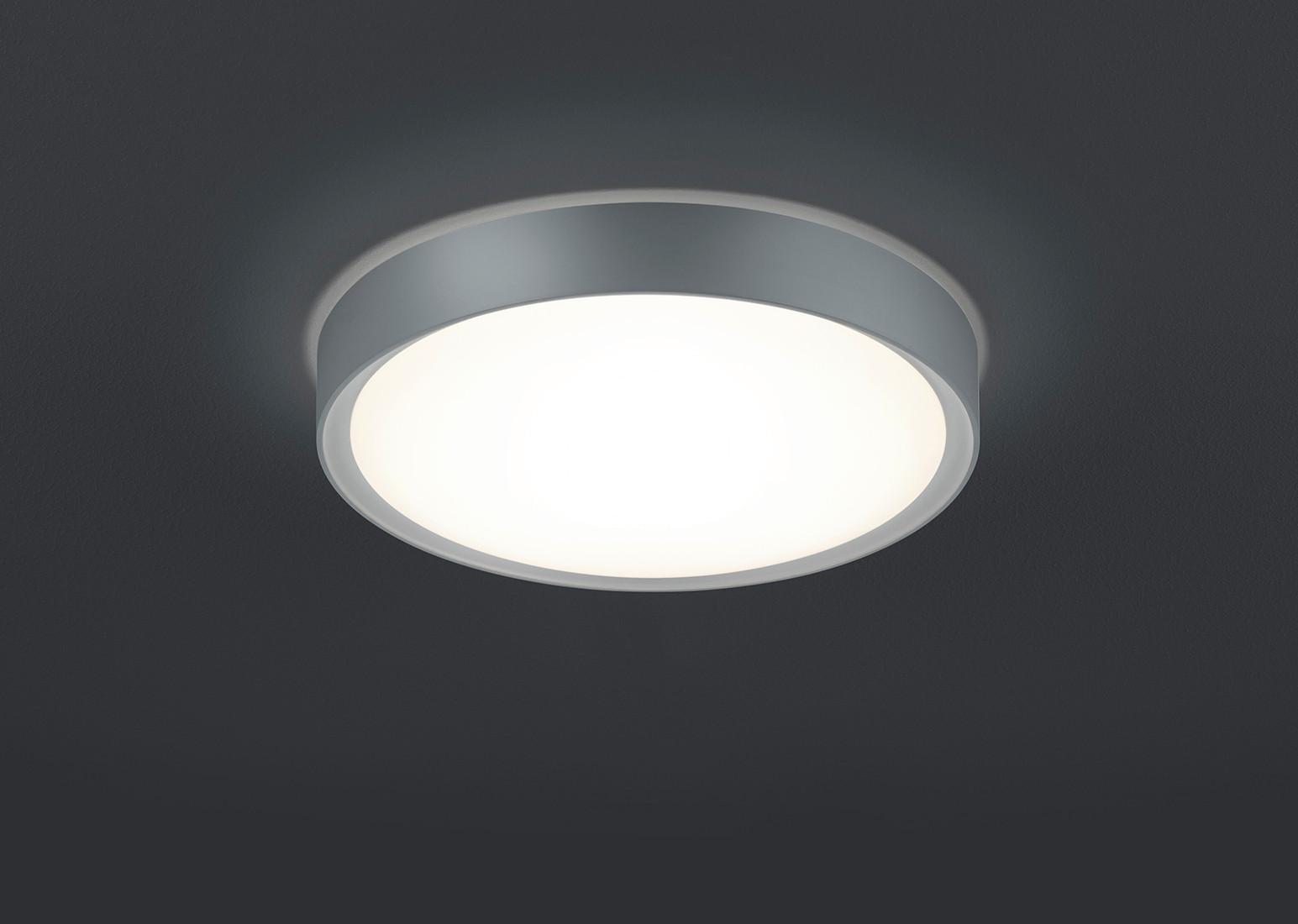 Deckenleuchte Bad Clarimo Ip44 Titanfarben Ø 33 cm - Titanfarben, KONVENTIONELL, Kunststoff/Metall (33,0/9,0cm) - Trio Leuchten