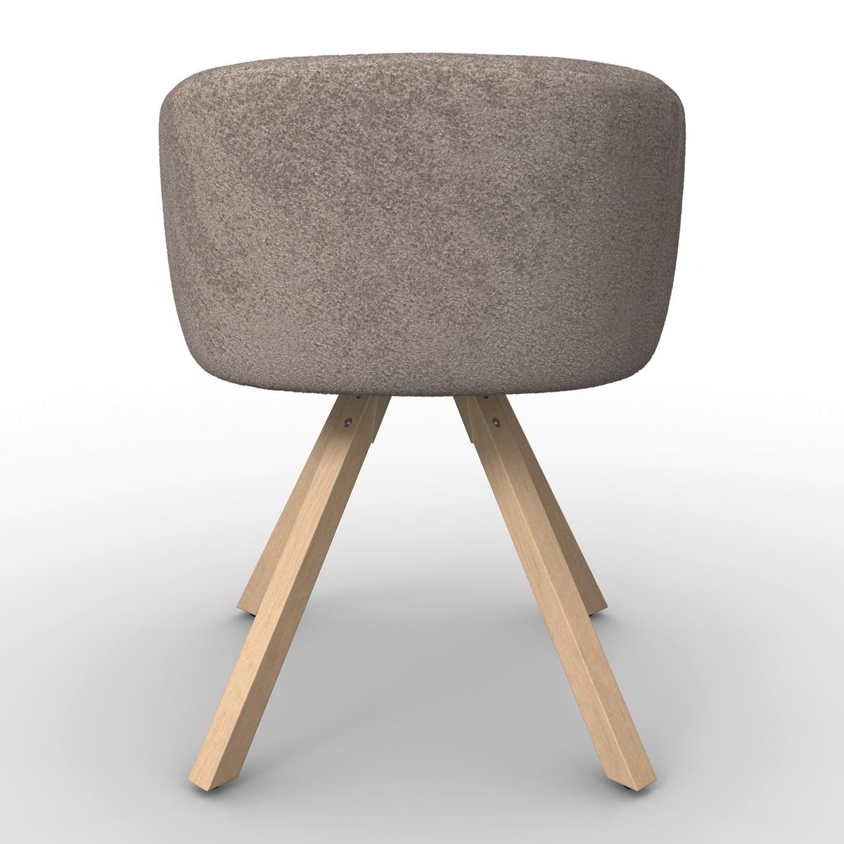 ŽIDLE S PODRUČKAMI NAYA HNĚDÁ - barvy buku/hnědá, Moderní, dřevo/textil (62/65/81cm) - Bessagi Home