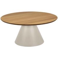 KONFERENČNÍ STOLEK SOLI - šedá/barvy dubu, Design, kov/kompozitní dřevo (85/40cm)