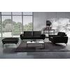 3-Sitzer-Sofa Spring, Schwarz B: 207 cm - Schwarz, Design, Leder (207/85/92cm) - Livetastic