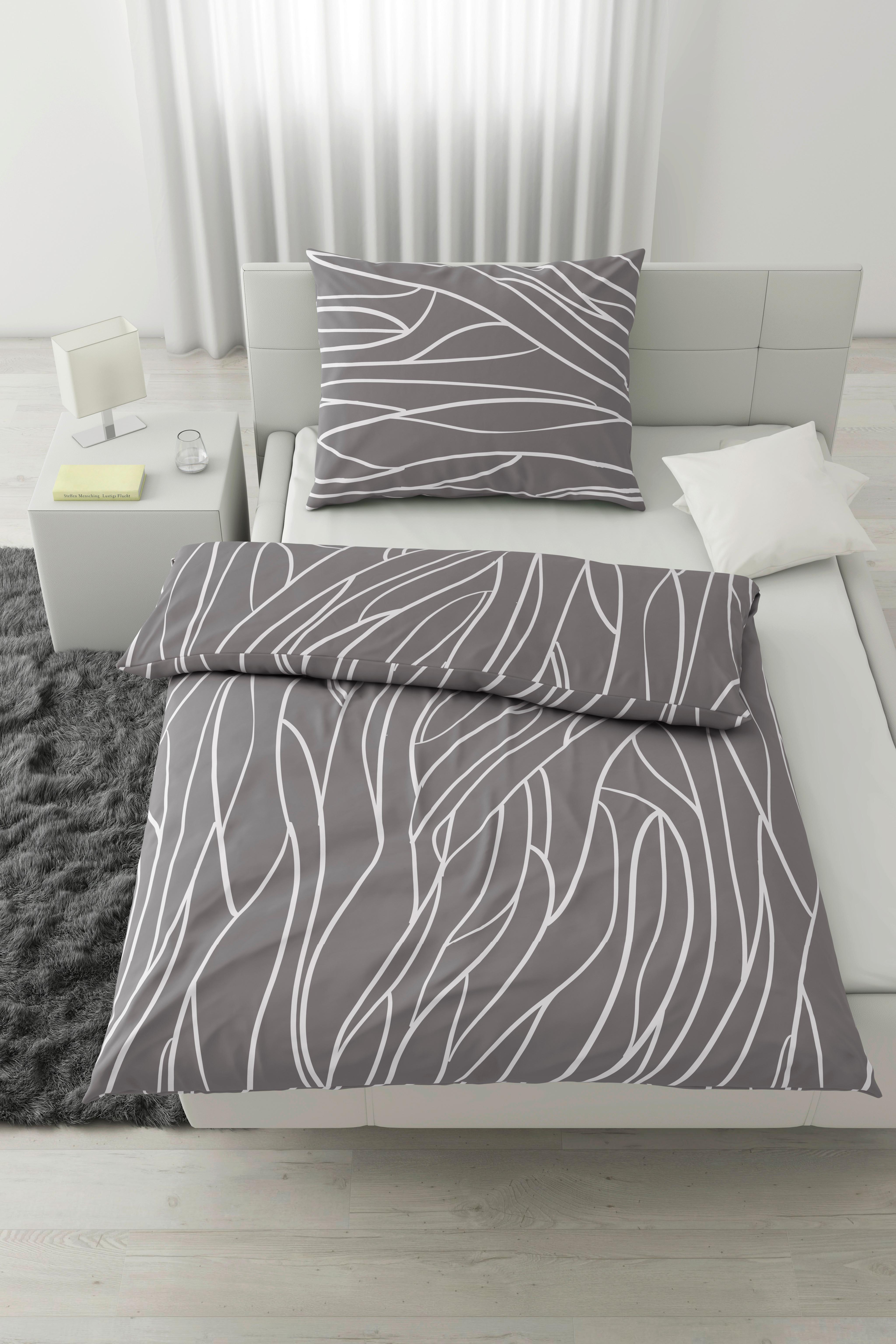 POVLEČENÍ JULIANE - šedá, Konvenční, textil (140/200cm) - Mömax