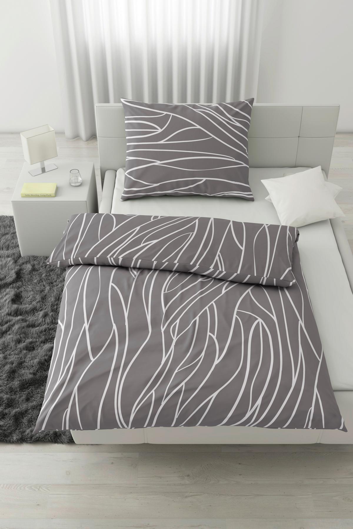POVLEČENÍ JULIANE - šedá, Konvenční, textil (140/200cm) - Mömax