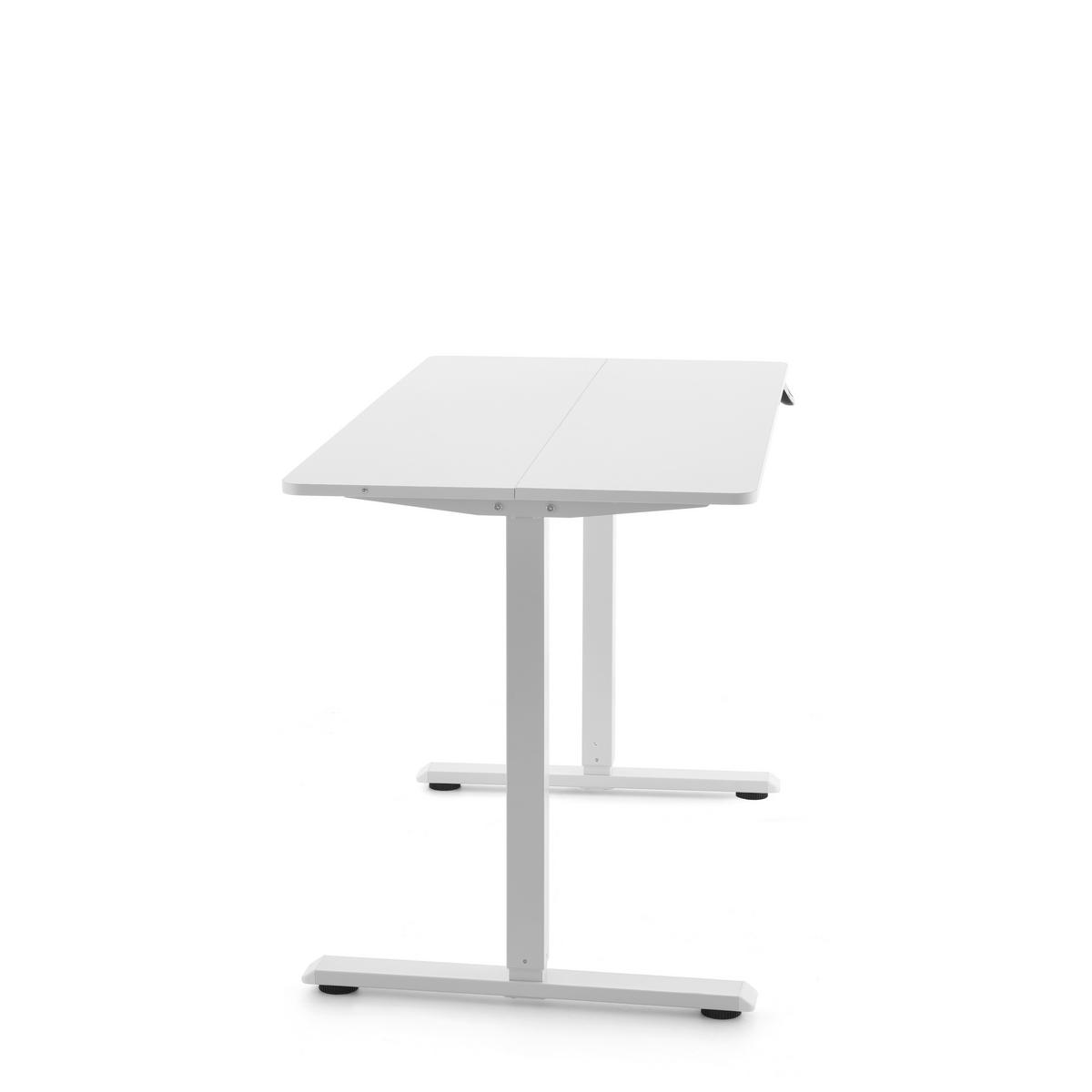 SCHREIBTISCH Worktime Weiß L: 120cm - Weiß, MODERN, Holz/Metall (120/60/72-110cm) - MID.YOU