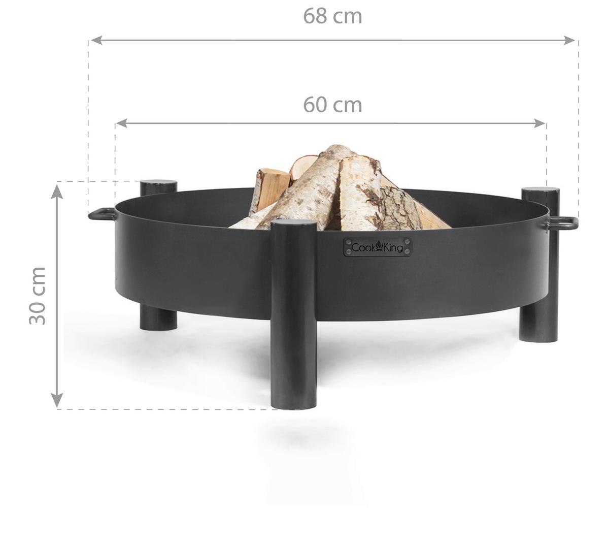 Feuerschale Feuerschale Haiti - Schwarz, Basics, Metall (68/30cm)