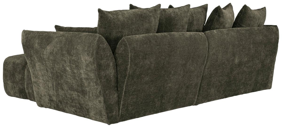 Univerzálna sedačka CAMMELLIO, zelená ženilka, 7 vankúšov - čierna/zelená, Modern, textil (296/189cm) - Mömax
