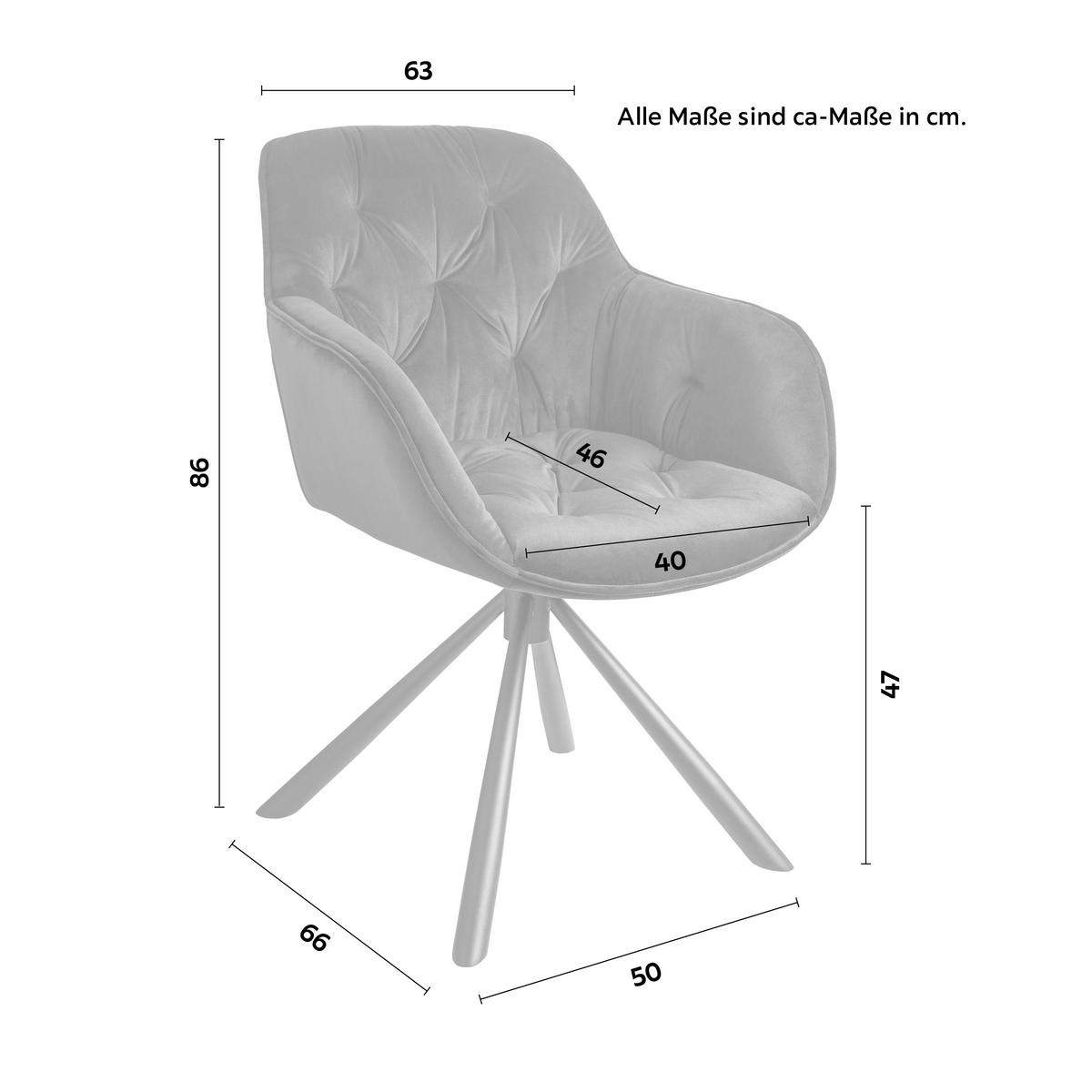 Židle EILEEN černá - černá, Lifestyle, kov/textil (68/86/64cm) - Premium Living