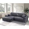 Ecksofa Larnaca, Anthrazit Schenkel: 177x269 cm - Chromfarben/Anthrazit, Design, Textil (177/269cm) - Livetastic