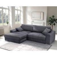 Ecksofa Larnaca, Anthrazit Schenkel: 177x269 Cm - Chromfarben/Anthrazit, Design, Textil (177/269cm) - Livetastic