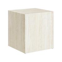 Beistelltisch Beige B: 45 Cm - Beige, Design, Holzwerkstoff (45/45/50cm) - Livetastic