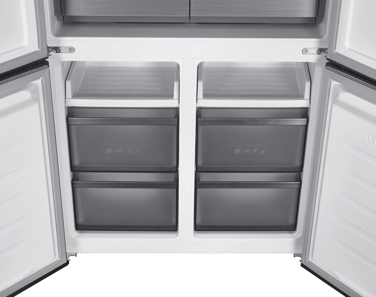 Side-By-Side Msi 500 Edelstahlfarben, - Edelstahlfarben, Basics, Glas/Kunststoff (90,5/190,2/59,7cm) - CEEM