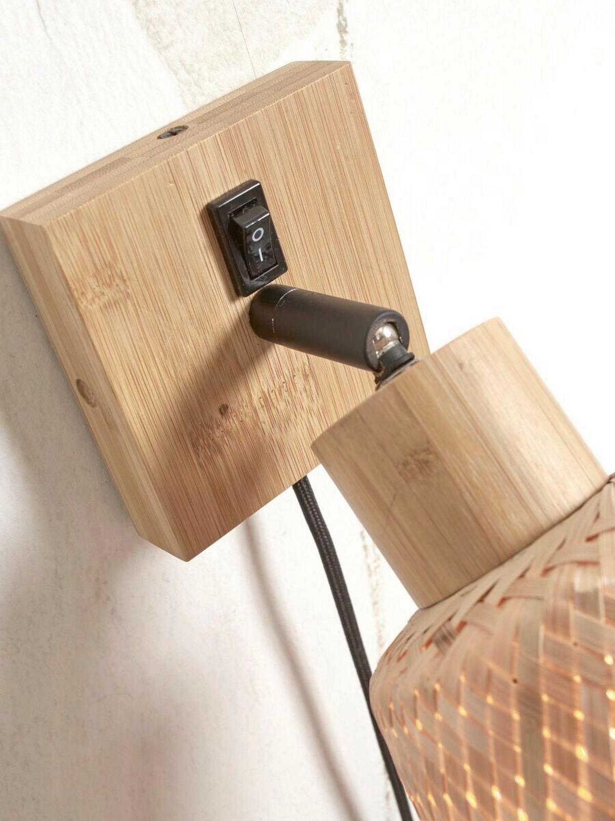 WANDLEUCHTE JAVA/W/N/15/N - Naturfarben, Trend (15/15/22cm) - Good & Mojo