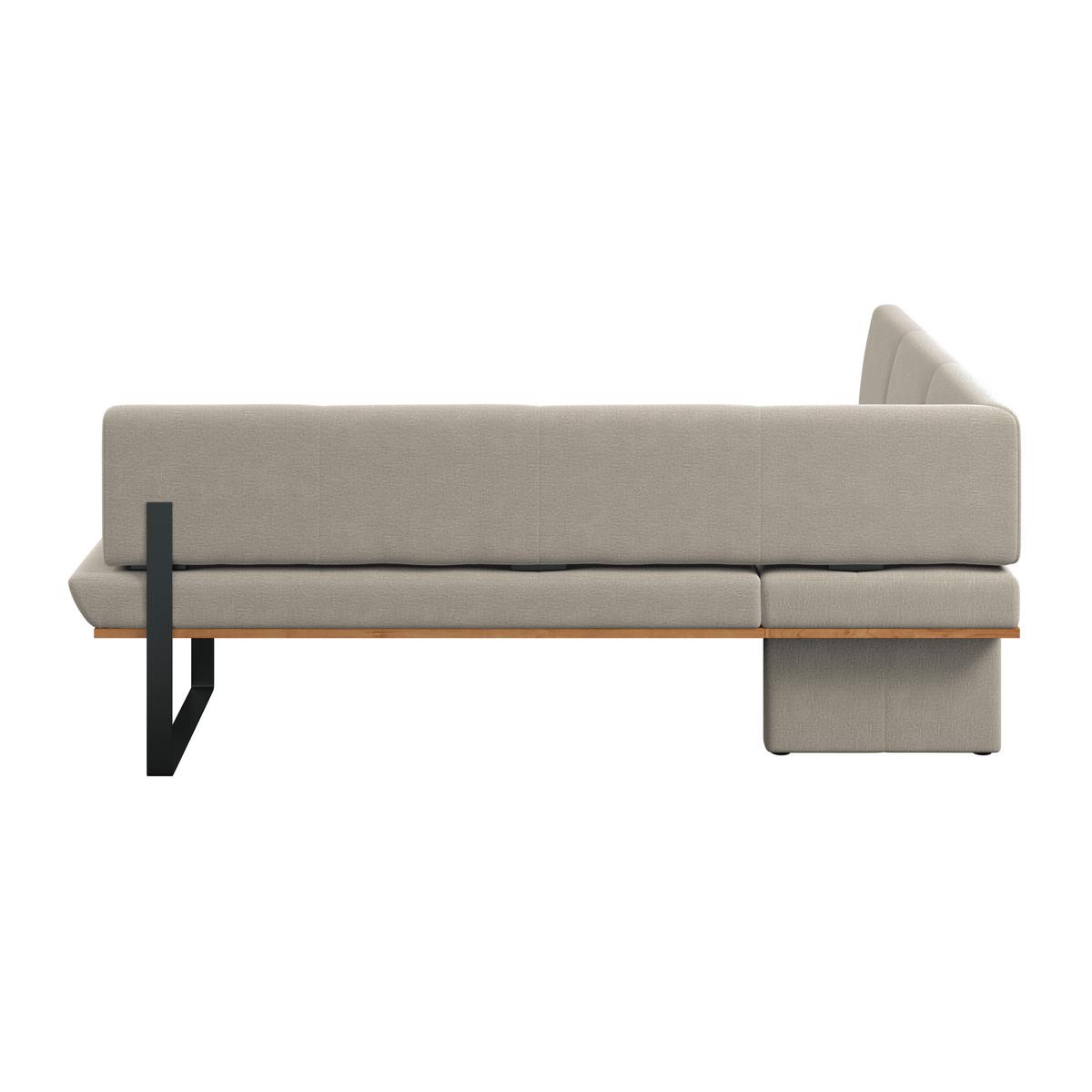 Eckbank Tristan Webstoff beige,S:195x245cm - Beige/Schwarz, MODERN, Holz/Textil (195/245cm) - James Wood
