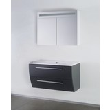 Badmöbelset Sweet 90 Anthrazit - Anthrazit/Weiß, MODERN, Holzwerkstoff (90cm)