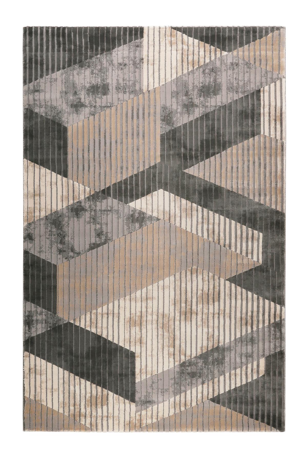 Webteppich Grau/Sand/Beige Tamo 133x200 cm - Sandfarben/Beige, Design, Textil (133/200cm) - Esprit