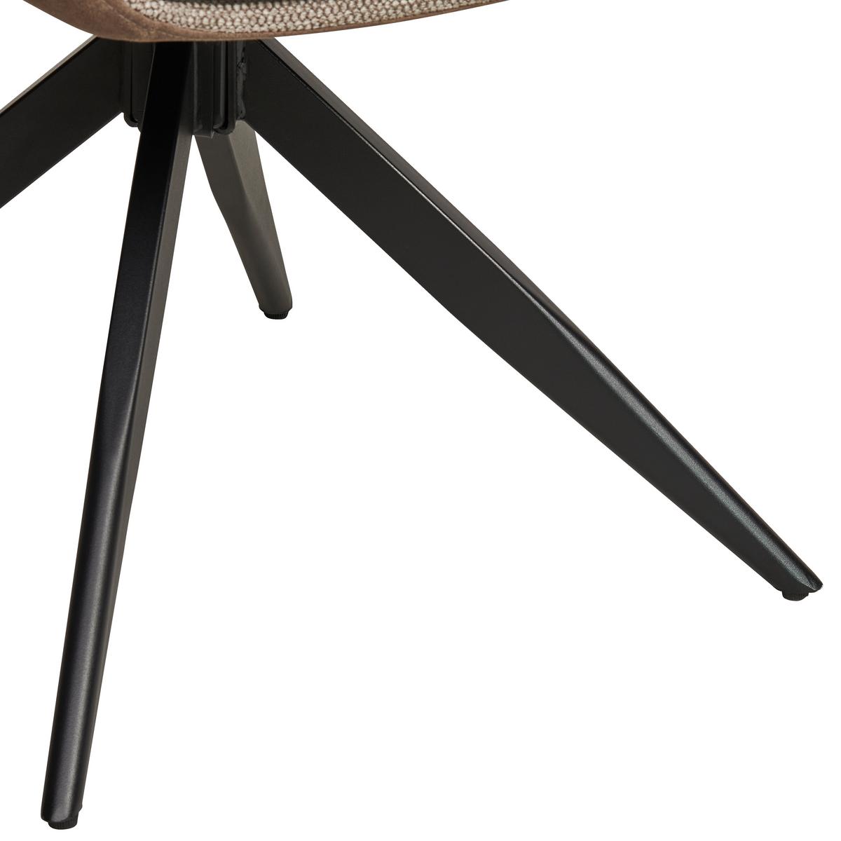 Armlehnstuhl Naim, Braun B: 60 Cm, 180° Drehbar - Schwarz/Braun, KONVENTIONELL, Holz/Textil (60/93/66cm) - MID.YOU