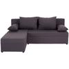 Rohová sedačka JON, šedá, oboustranná,lůžko,úl.prostor - šedá/černá, Design, textil/plast (195/147cm) - Based