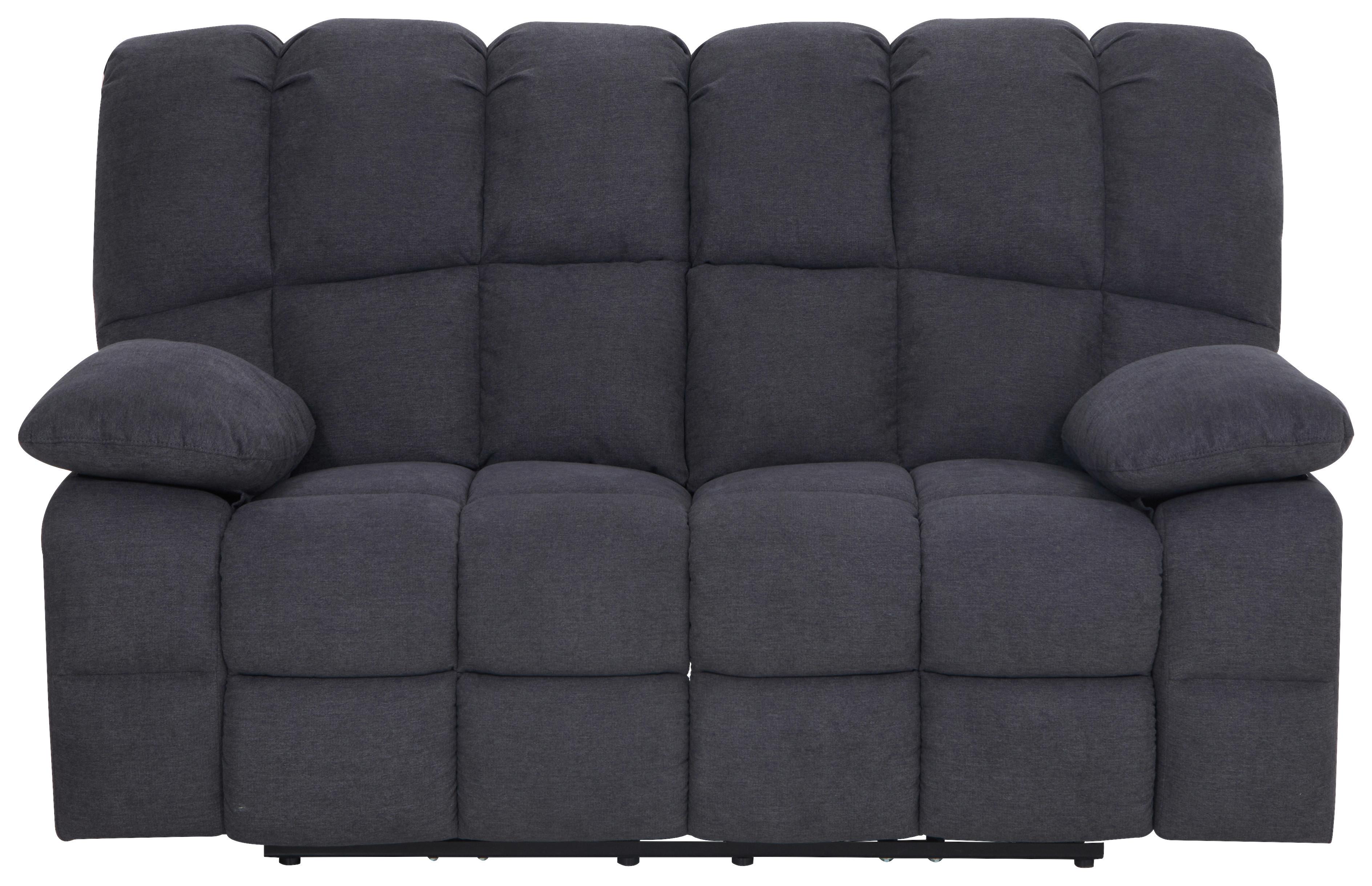 Dvojmiestna pohovka BOLTON, sivá, el.relaxačná funkcia - sivá, Basics, kov/drevo (168/103,5/96,5cm)