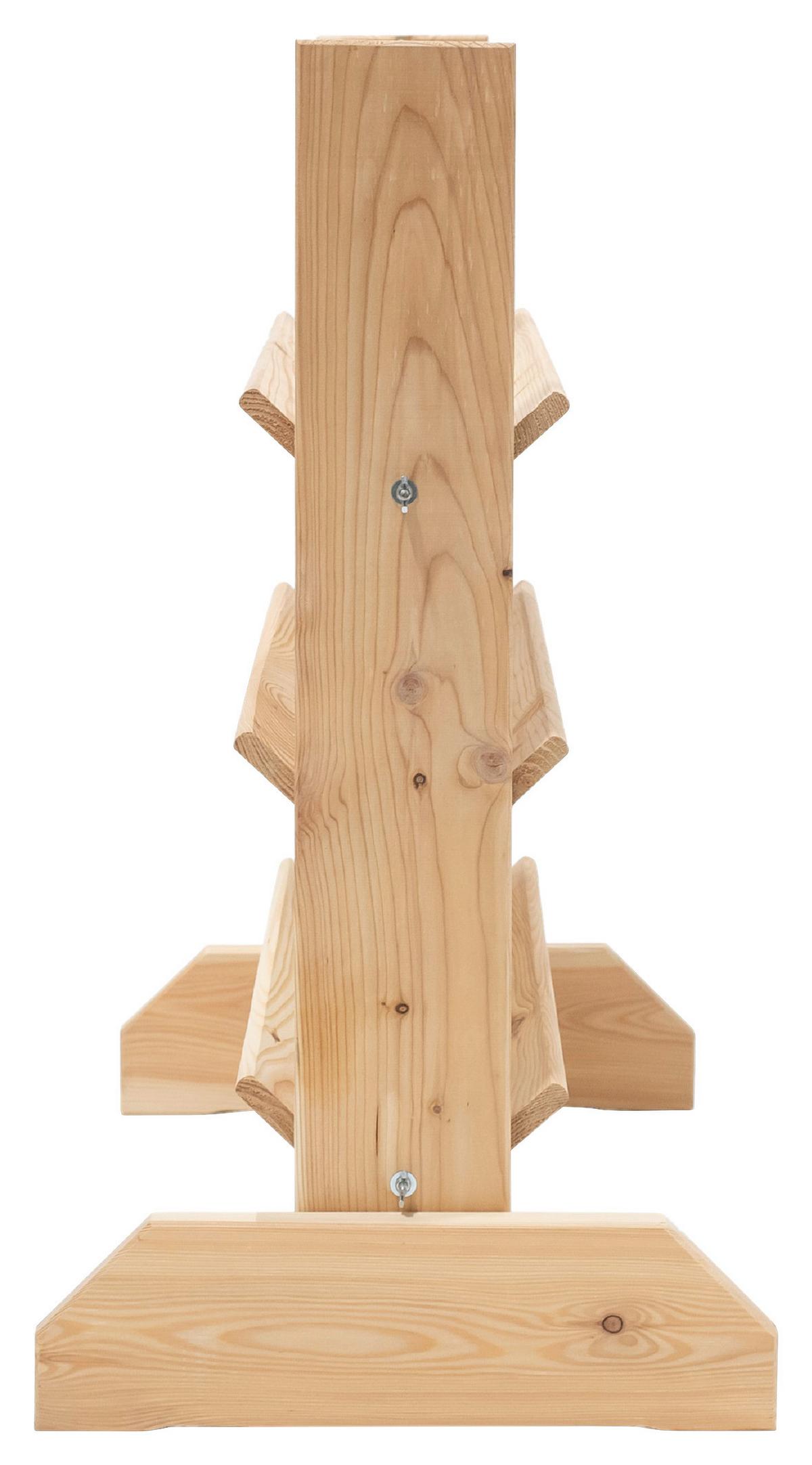Gartenregal Kräuterregal L - Lärchefarben, Basics, Holz (80/95/50cm)