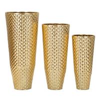 Vase Glotty Set 3 Pcs Goldfarben B: 48 cm - Goldfarben, Basics, Metall (48/110/48cm)