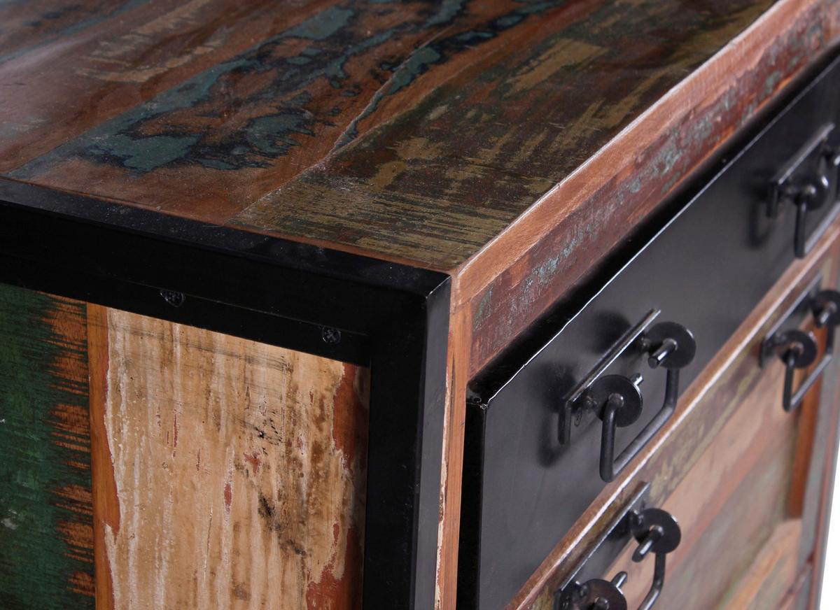Garderobe Dielen Multicolor/Schwarz B: 228cm - Multicolor/Schwarz, Design, Holz/Metall (228/110/40cm) - MID.YOU