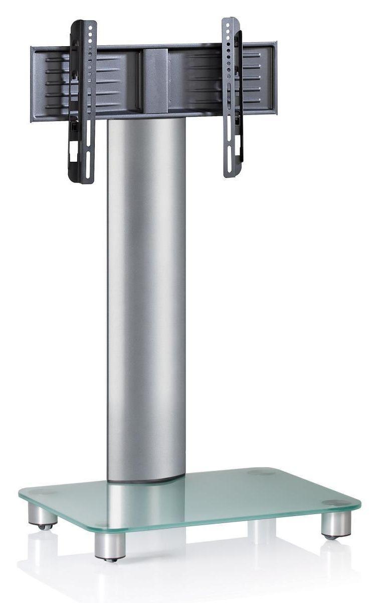 TV-Rack Bis 37" Schwenkbar mit Rollen Bilano Max. 30 Kg - Silberfarben, KONVENTIONELL, Glas/Metall (60/100/44cm) - MID.YOU