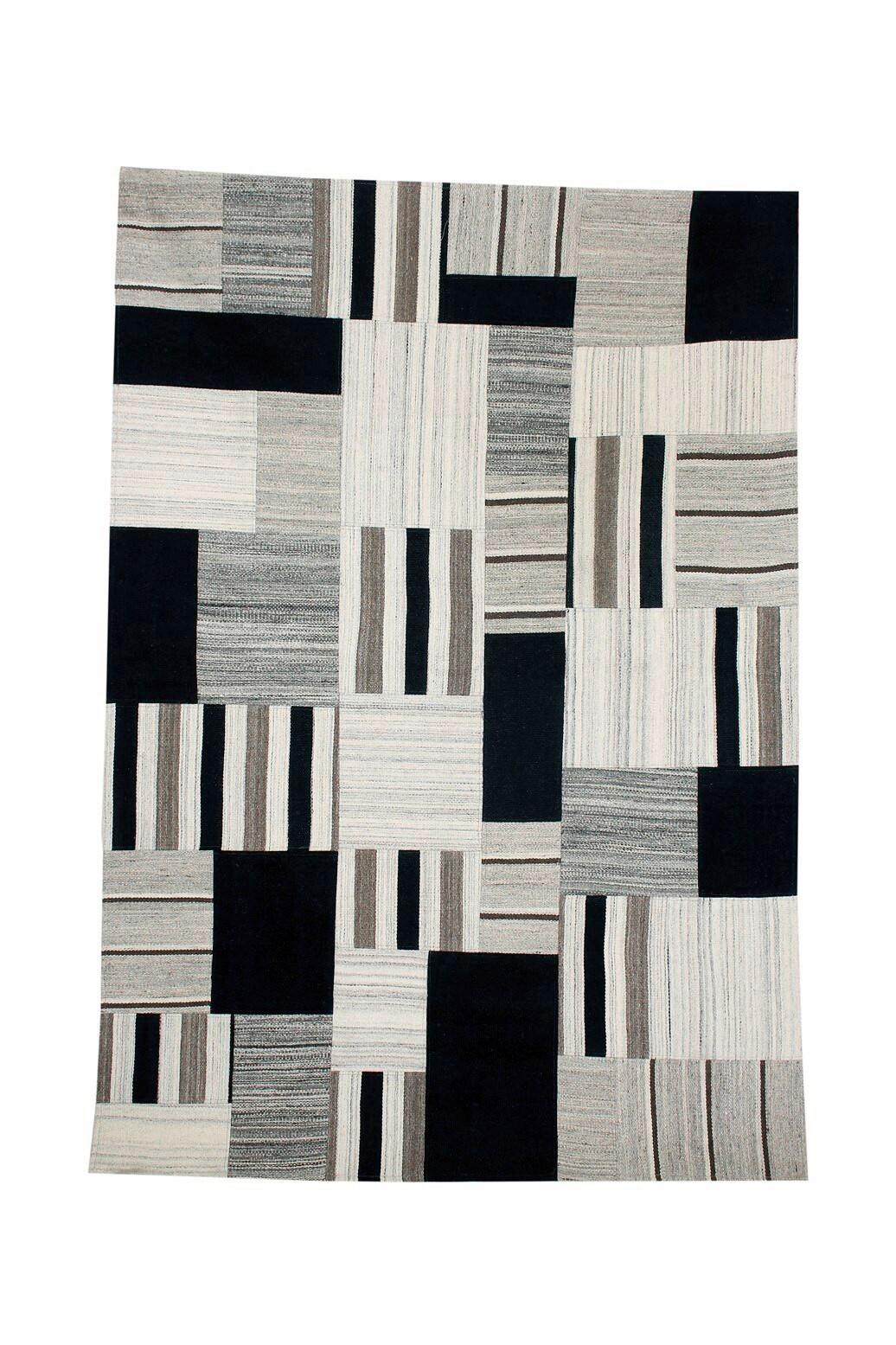FLACHWEBETEPPICH Grau, Multicolor, ca. 80x150cm - Multicolor/Grau, Design, Textil (80/150cm) - Kayoom