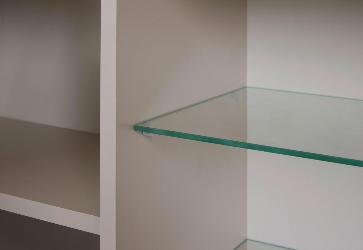 Küchenoberschrank Sardegna - Kaschmir/Eiche Artisan, ROMANTIK / LANDHAUS, Glas/Holzwerkstoff (130/57/33cm)