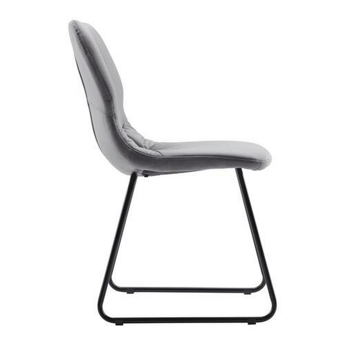 Stolička ALICA - čierna/sivá, Modern, kov/textil (57/83/46cm) - Bessagi Home