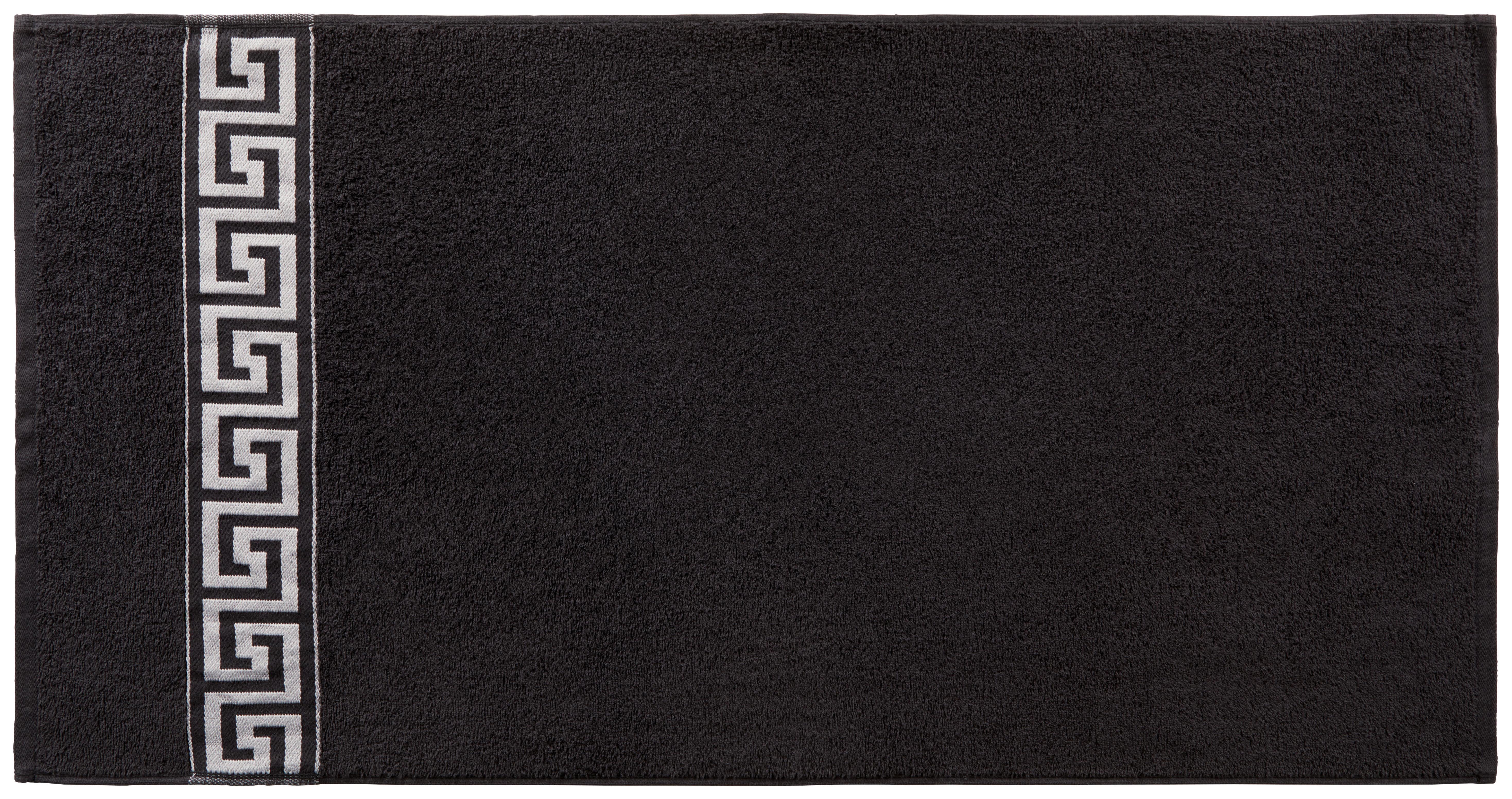 Törölköző Kb. 70/140cm - fekete, Romantik / Landhaus, textil (70/140cm) - James Wood