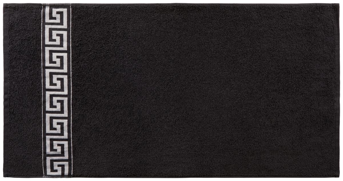 Törölköző Kb. 70/140cm - fekete, Romantik / Landhaus, textil (70/140cm) - James Wood