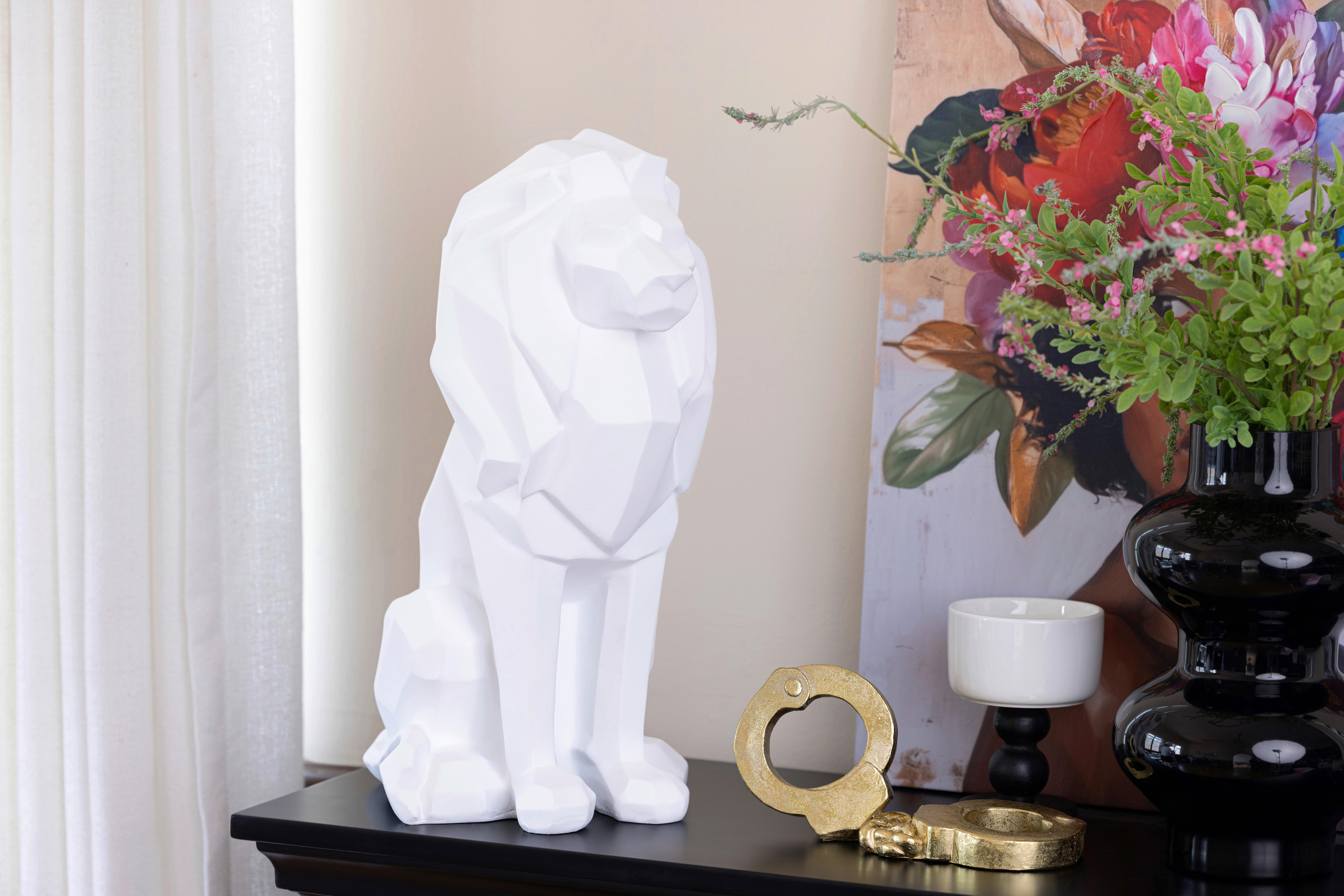 Dekolöwe Mufasa - Weiß, KONVENTIONELL, Kunststoff (27/20,5/40cm) - Luca Bessoni