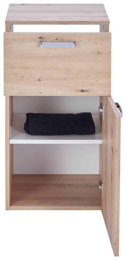 Unterschrank Mit Soft-Close Fresh B: 40 cm Eiche Artisan - Weiß/Eiche Artisan, KONVENTIONELL, Holzwerkstoff (40/79/38,5cm) - Ondega