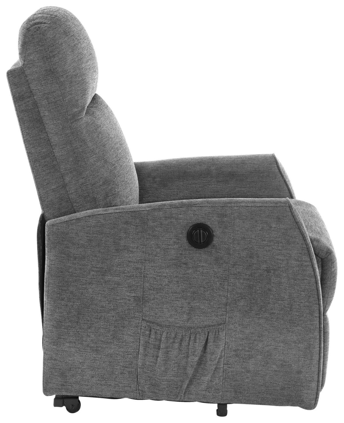 Fernsehsessel Athen Micorfaser Hellgrau, B: 67,5cm - Hellgrau, MODERN, Holz/Textil (67.5/107/88.5cm)