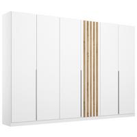 Drehtürenschrank 271 cm Lamella Weiß/Eiche Dekor - Weiß/Eiche Artisan, MODERN, Holzwerkstoff (271/210/54cm) - Rauch Möbel