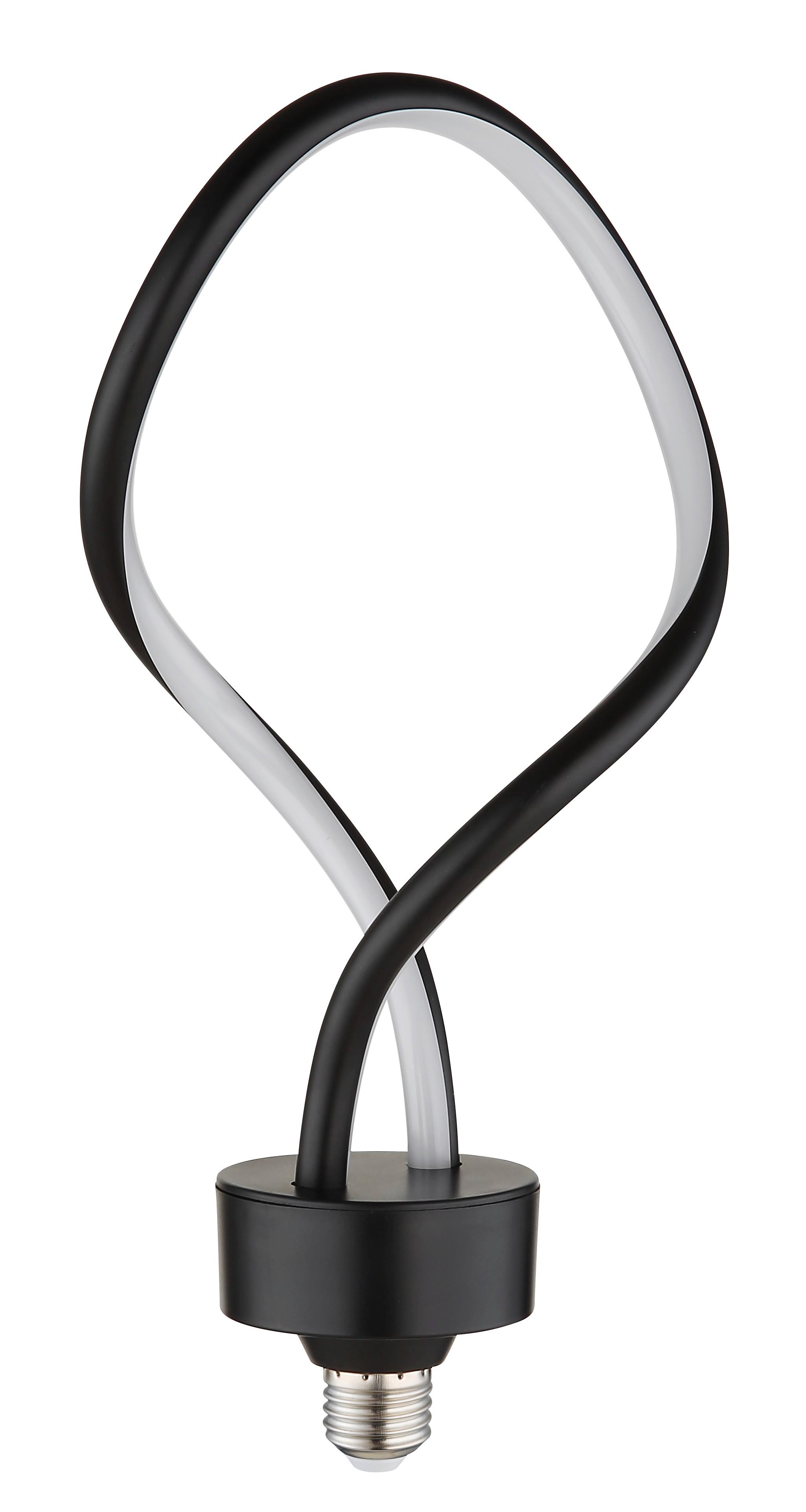 Leuchtmittel Opal/Schwarz 230V Metall/Kunststoff - Opal/Schwarz, Basics, Kunststoff/Metall (15,2/32,7cm) - Globo
