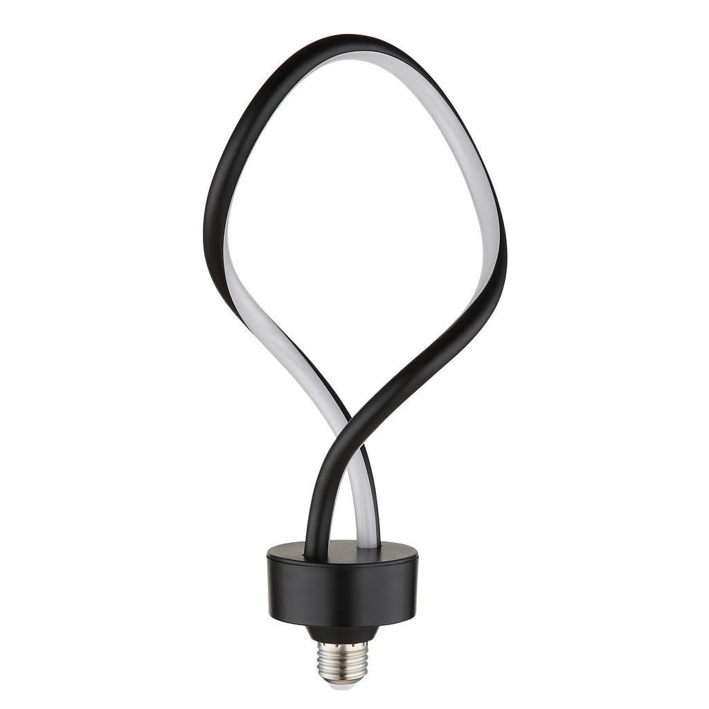 Leuchtmittel Opal/Schwarz 230V Metall/Kunststoff