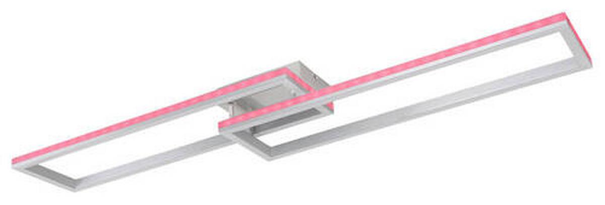 Led-deckenleuchte 67209-45d - Silberfarben/Opal, Design, Kunststoff/Metall (119,5/25,5/10cm) - Globo