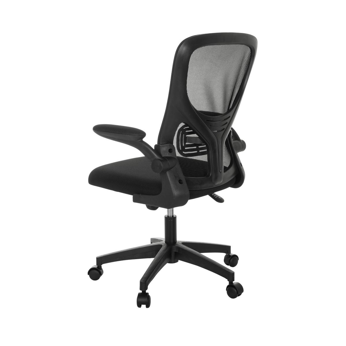 Drehstuhl Belio Schwarz B: 60 cm - Schwarz, MODERN, Kunststoff/Textil (60/95-105/54cm) - MID.YOU