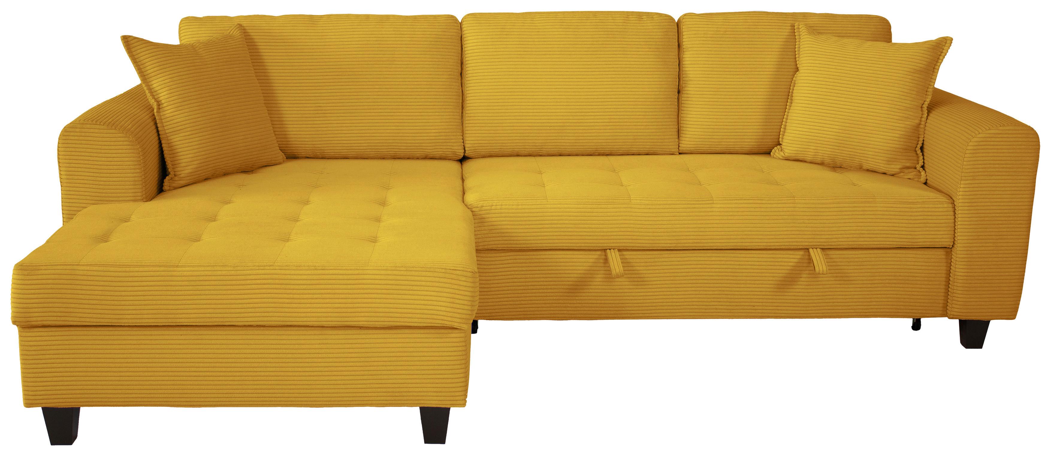 Ecksofa Moritz Senfgelb S: ca. 155x265 cm - Senfgelb, Trend, Textil (155/265cm)