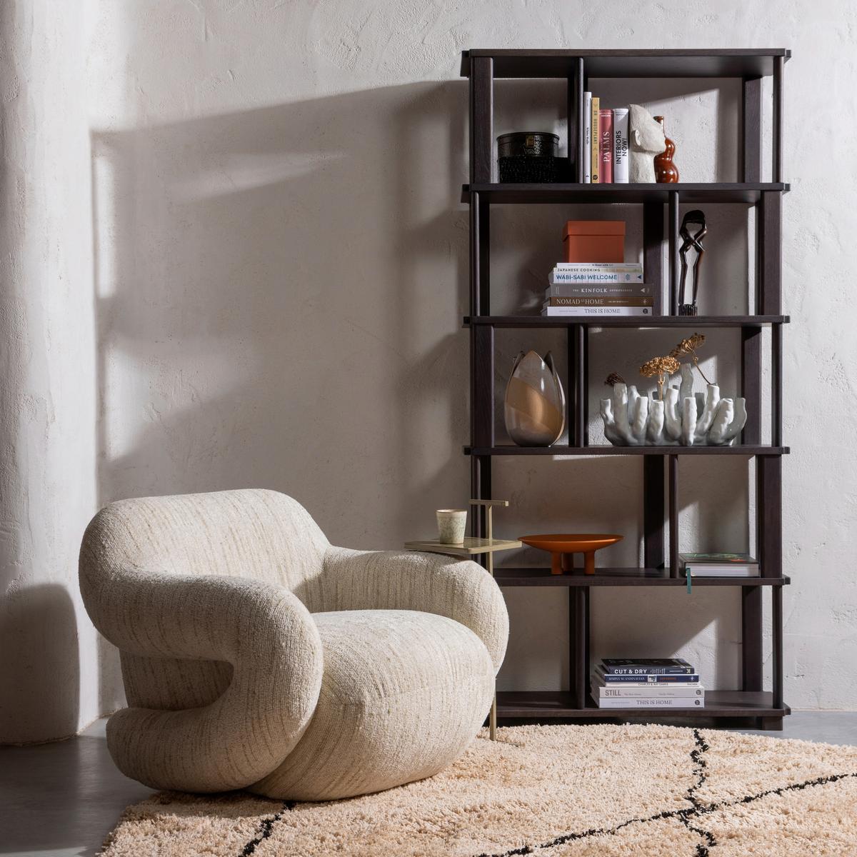 Sessel Folke Naturfarben B: 88cm - Schwarz/Naturfarben, Design, Textil (88/70/88cm) - Livetastic