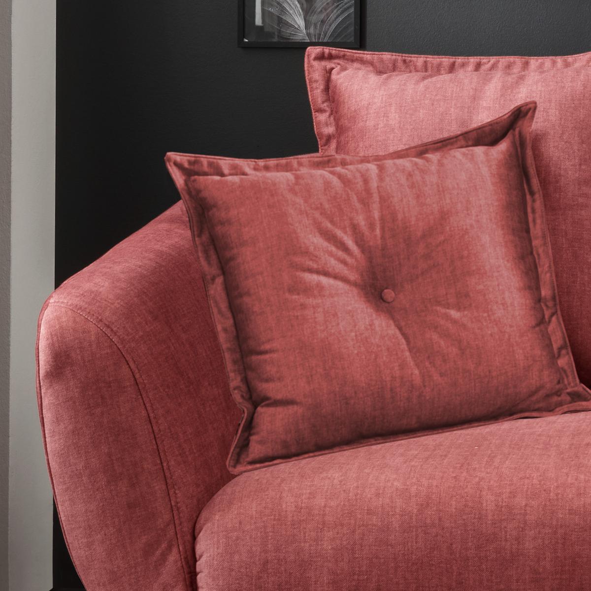 2,5-Sitzer Baggio Koralle B: 196 cm - Koralle/Buchefarben, MODERN, Textil (196/94/103cm) - Livetastic