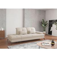 Récamiere Amica E, Creme B: 231 Cm - Creme/Schwarz, KONVENTIONELL, Textil (231/90/122cm) - Sit & More