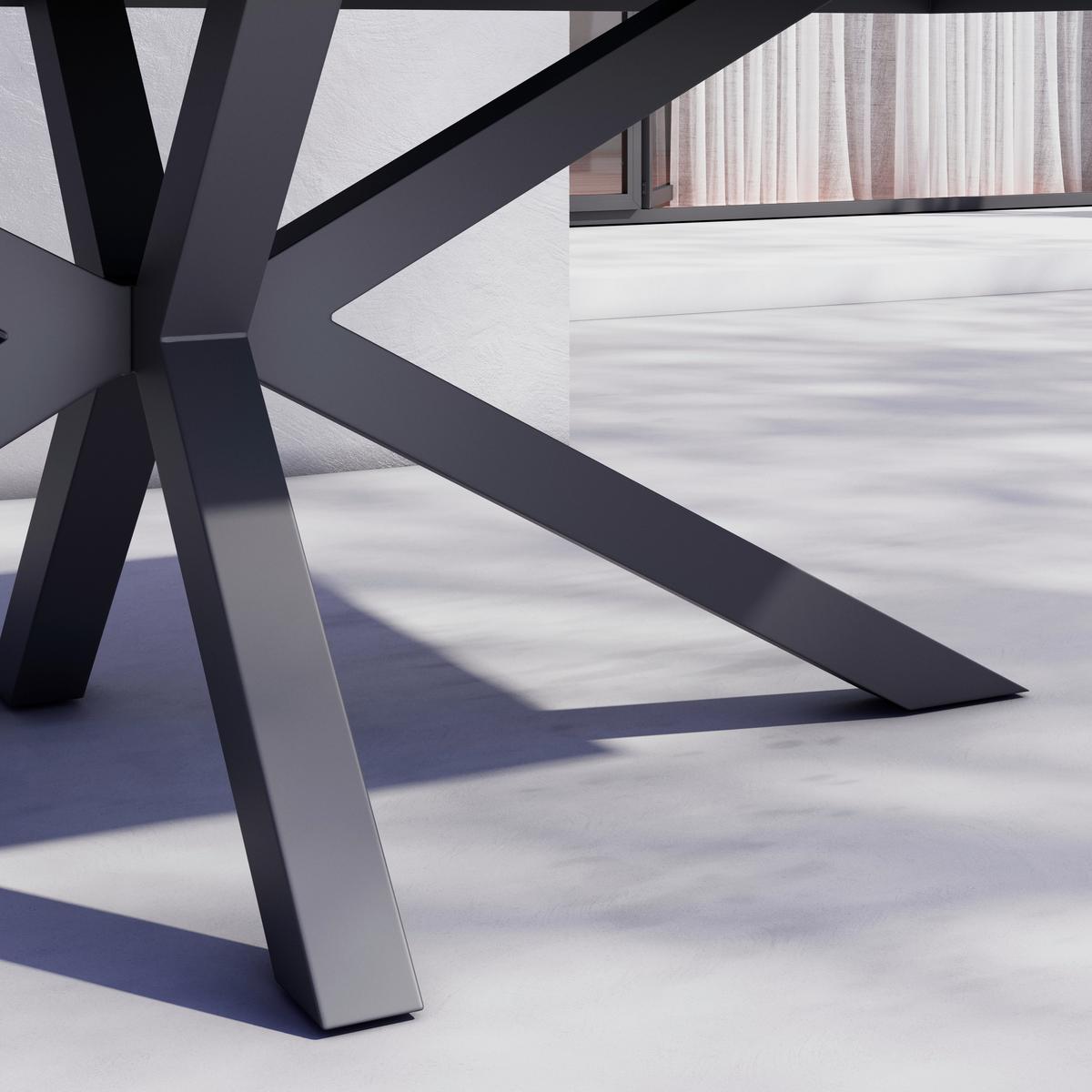 ZÁHRADNÝ STÔL MARBELLA - antracitová, Modern, kov/sklo (240/100/75cm) - Mömax