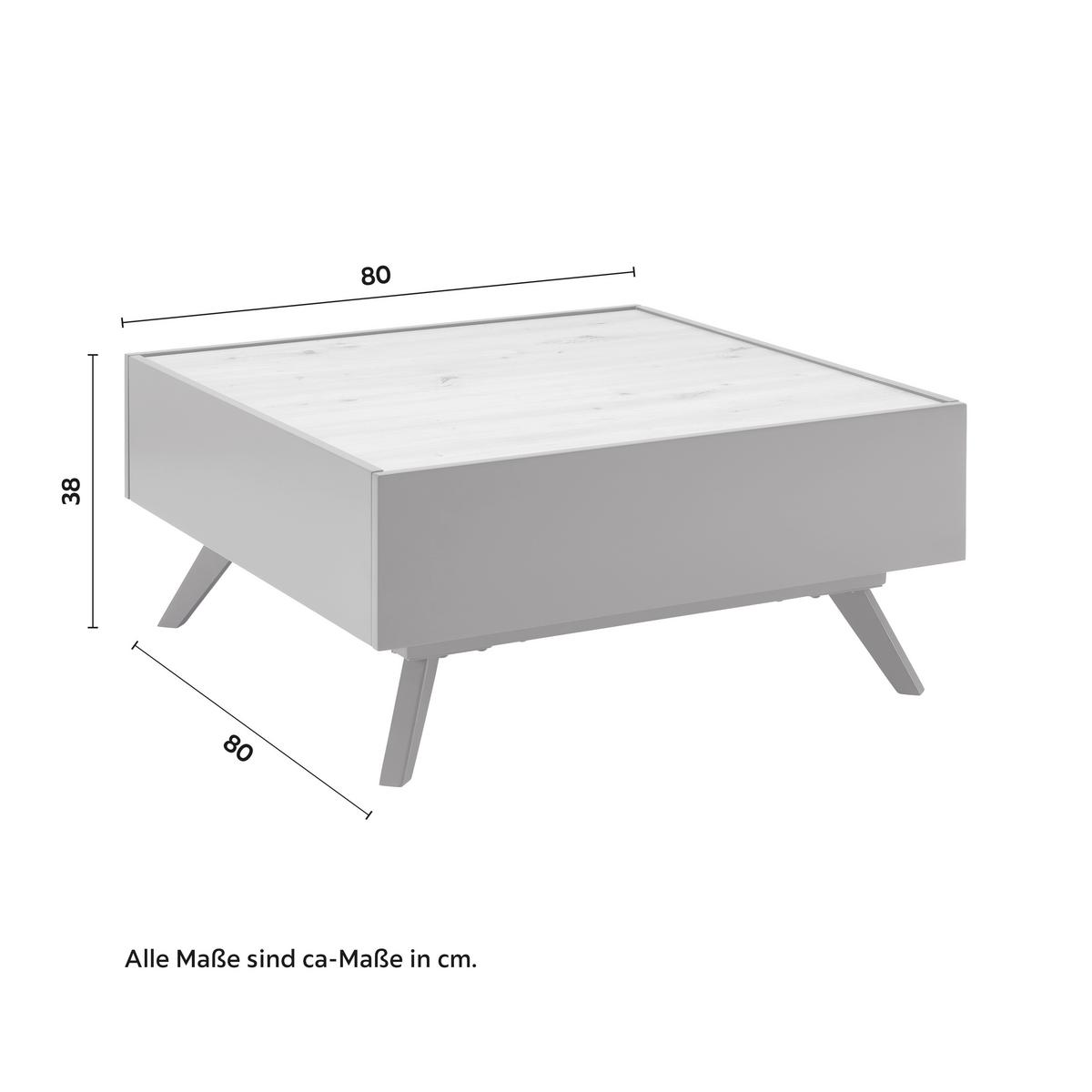 Konferenční stolek FOSCO - šedá/černá, Moderní, kov (80/80/38cm) - Bessagi Home